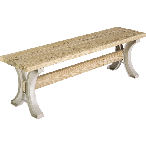 Basics&reg; Picnic Table Bench, Plastic, 96" L x 15" W x 17" H, Sand R.M.G. Prévention