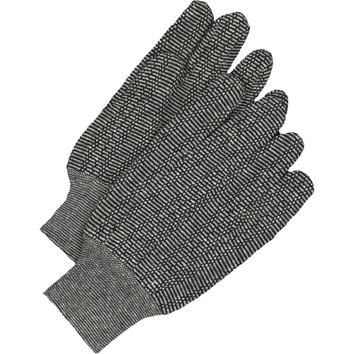 Classic Jersey Gloves, One Size, Salt & Pepper, Unlined, Knit Wrist R.M.G. Prévention