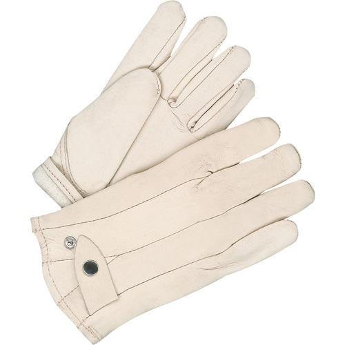 Gants classiques de cordeur, 10, Paume Cuir fleur de vache, Doubleure Molleton R.M.G. Prévention