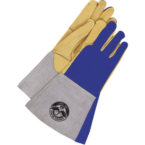 Gants de soudage &agrave; l'arc TIG et MIG, Cuir fleur de daim, Taille Grand R.M.G. Prévention