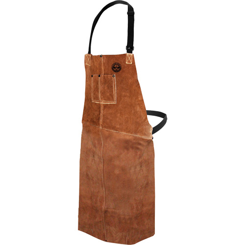 Tablier de soudage en cuir, Salopette, 36" lo, Brun R.M.G. Prévention