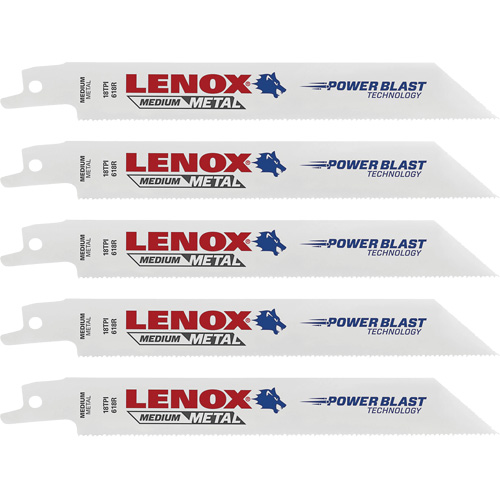 Lames de scie &agrave; m&eacute;taux, Bim&eacute;tal, 18 Dents par pouce, 6" lo x 3/4" la R.M.G. Prévention