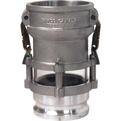 Cam & Groove In-Line Sight Glass Coupler x Adapter R.M.G. Prévention