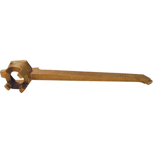 Cl&eacute; pour obturateur de baril, Poign&eacute;e 12", Bronze R.M.G. Prévention