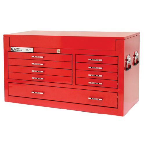 PRO+ Series Top Chest, 42" W, 9 Drawers, Red R.M.G. Prévention