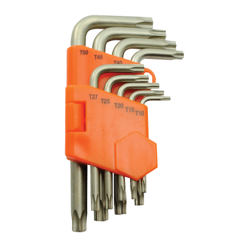 Jeu de cl&eacute;s hexagonales, 9 mcx, Torx R.M.G. Prévention