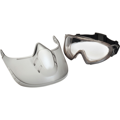 Lunettes de s&eacute;curit&eacute; Capstone Shield avec &eacute;cran facial amovible, Lentille Transparent, Antibu&eacute;e, Ventilation Directe/Ferm&eacute; R.M.G. Prévention
