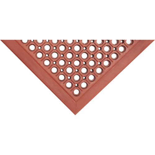 Tapis de s&eacute;rie Competitor, &agrave; fentes, 3' x 5' x 7/8", Orange, Caoutchouc naturel R.M.G. Prévention