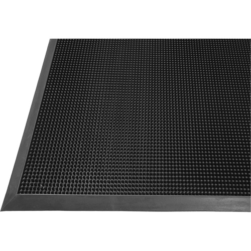Tapis Gritstop Fingermat, Caoutchouc, Grattoir Type, Motif Textur&eacute;, 2-2/3" x 3-3/4", Noir R.M.G. Prévention
