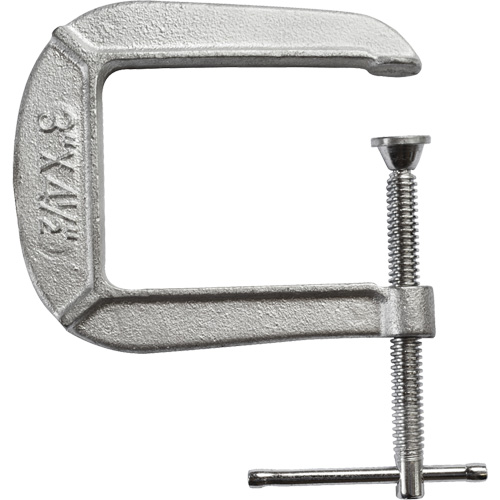 Light-Duty C-Clamp, 3" (76 mm) Capacity, 4-1/2" (114 mm) Throat Depth R.M.G. Prévention