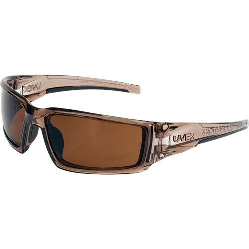 Uvex Hypershock Safety Glasses, Espresso Lens, Anti-Scratch/Polarized, ANSI Z87+ R.M.G. Prévention