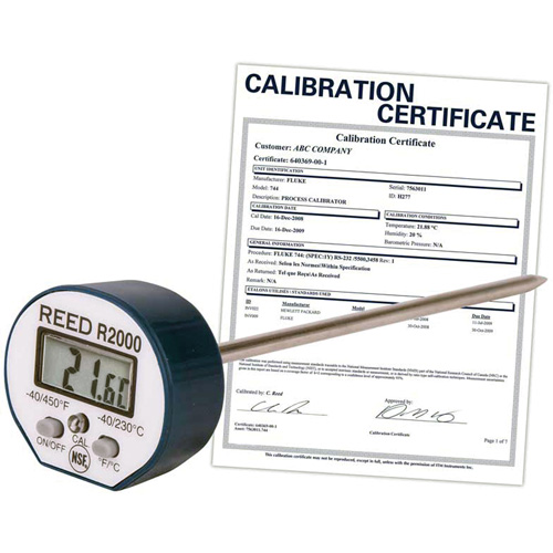 Thermometer with ISO Certificate, Contact, Digital, -40-450°F (-40-230°C) R.M.G. Prévention