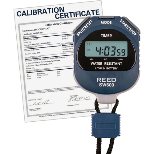 REED SW600 Stopwatch with ISO Certificate, Digital, Water Resistant R.M.G. Prévention