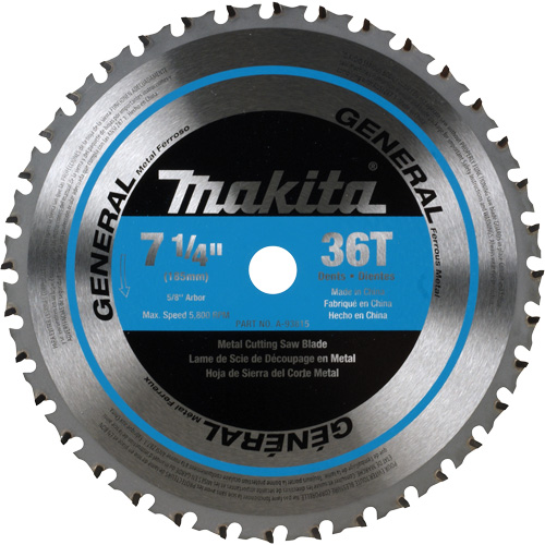 Lame de scie &agrave; pointes au CERMET, 7-1/4", 36 dents, Pour M&eacute;tal R.M.G. Prévention
