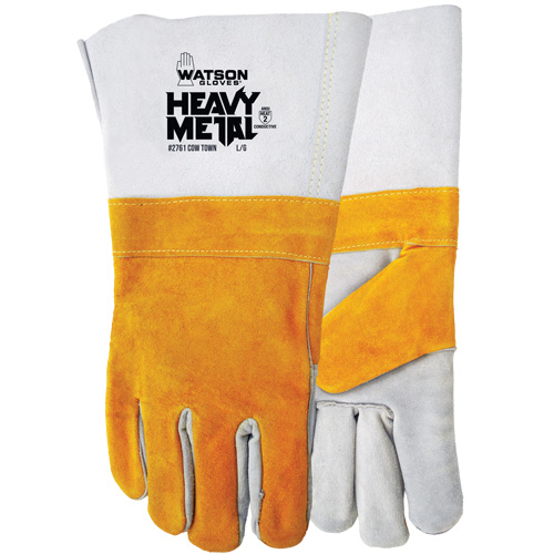 Gants ignifug&eacute;s Cow Town, Cuir de vache refendu, Taille Grand R.M.G. Prévention