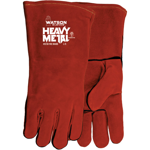 Gants de soudage Fire Brand, Cuir de vache refendu, Taille Taille unique R.M.G. Prévention
