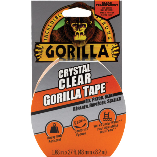 Crystal Clear Tape, 48 mm (1-7/8") x 8.3 m (27'), Clear R.M.G. Prévention