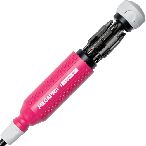 Original Pink 15-in-1 Multi-Bit Screwdriver, 8-37/50" L, Textured Handle R.M.G. Prévention