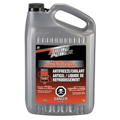 Turbo Power&reg; Extended Life Antifreeze/Coolant Concentrate, 3.78 L, Gallon R.M.G. Prévention