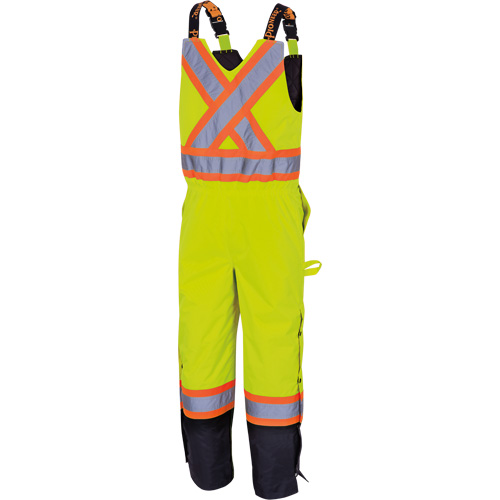 5041BB Waterproof Quilted Bib Pants, Polyester, Large, High Visibility Lime-Yellow R.M.G. Prévention