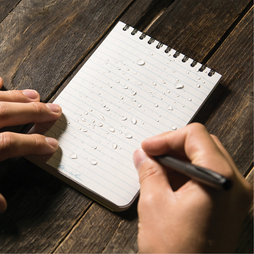 Pocket Top-Spiral Notebook, Soft Cover, Yellow, 100 Pages, 4" W x 6" L R.M.G. Prévention