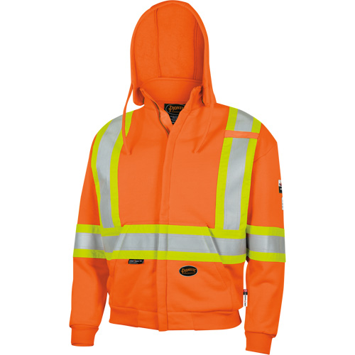 338SF Flame-Resistant Zip Style Hoodie, Men's, X-Large, High Visibility Orange, 22 cal/cm² R.M.G. Prévention