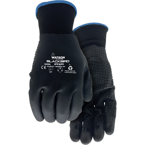 Stealth Blackbird Coated Gloves, X-Large, Microfoam Nitrile Coating, 15 Gauge, Polyester Shell R.M.G. Prévention