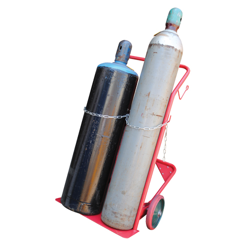 Cylinder Cart, Mold-on Rubber Wheels, 25-1/2"W x 7"L Base, 350 lbs. R.M.G. Prévention