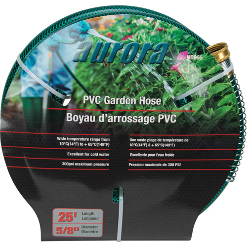 Tuyau de jardin, PVC, 5/8" dia x 25' R.M.G. Prévention