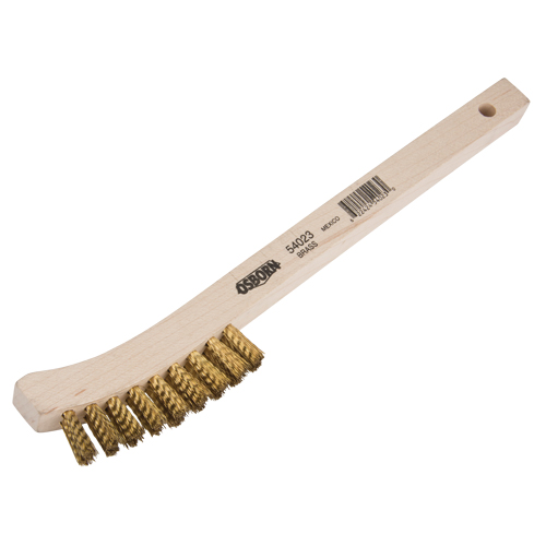 Petites brosses de nettoyage, Laiton, 2 x 9 rangs de fils, Longueur 8-5/8 R.M.G. Prévention