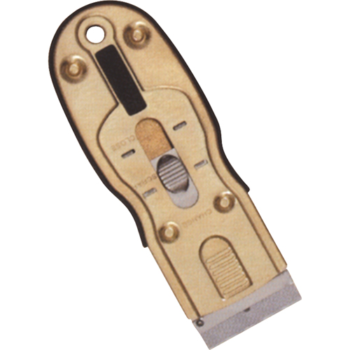 Grattoirs &agrave; lame de rasoir ergonomique, Lame Acier au carbone, Largeur 1-1/2", Manche Caoutchouc R.M.G. Prévention