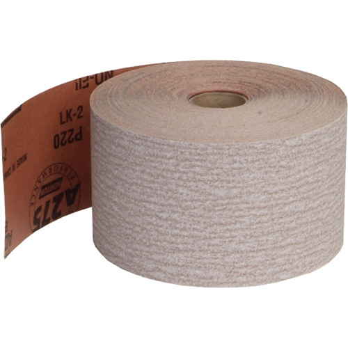 Rouleau de papier abrasif PSA sans chargement, Oxyde d'aluminium, 2-3/4" la x 135' lo, Grain 220 R.M.G. Prévention
