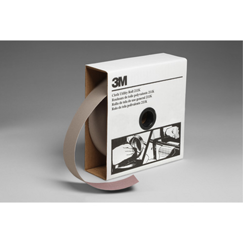 Rouleau de toile abrasive utilitaire 211K, Oxyde d'aluminium, 2" la x 150' lo, Grain 120 R.M.G. Prévention