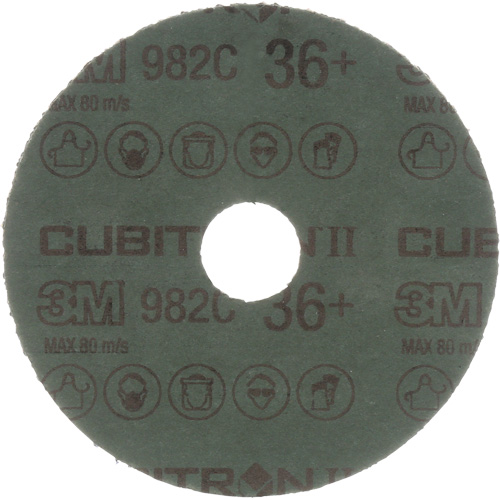 Cubitron II Fibre Discs - 982C, Ceramic Grain, 36+, 4-1/2" Dia x 7/8" Arbor R.M.G. Prévention