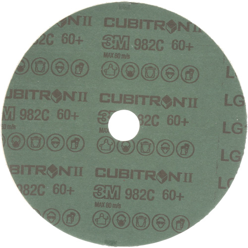 Cubitron II Fibre Discs - 982C, Ceramic Grain, 60+, 7" Dia x 7/8" Arbor R.M.G. Prévention