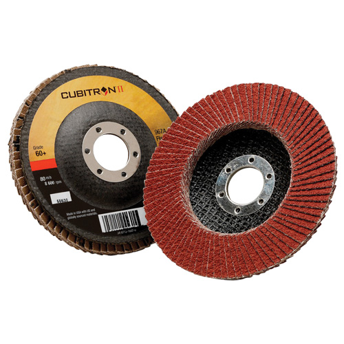 Cubitron II Flap Disc 967A, 4-1/2" x 7/8", Type 29, 40+ Grit, Ceramic R.M.G. Prévention