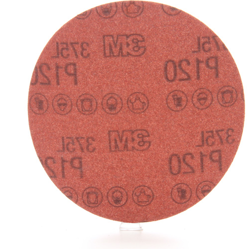 3M 375L Sanding Disc - 5", 5" Dia., P120 Grit, Aluminum Oxide R.M.G. Prévention