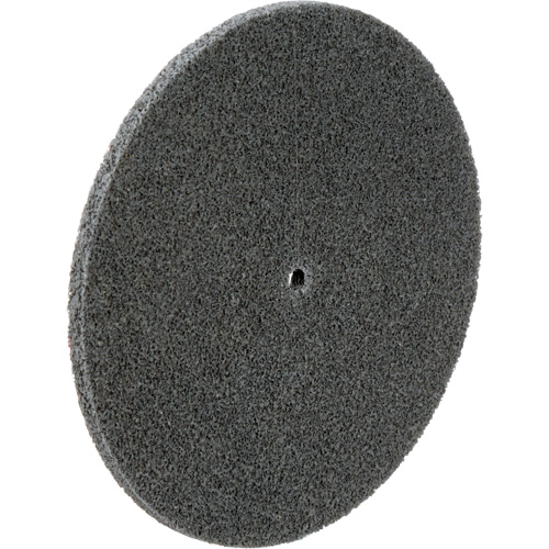 Meule unitaris&eacute;e EXL Scotch-Brite, 6" x 1/4", Arbre de 1/4", Grain de Fin, Carbure de silicium R.M.G. Prévention