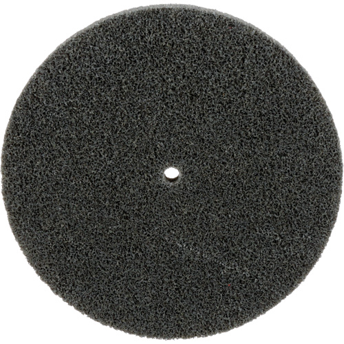 Meule unitaris&eacute;e EXL Scotch-Brite, 5" x 1/2", Arbre de 1/4", Grain de Fin, Carbure de silicium R.M.G. Prévention