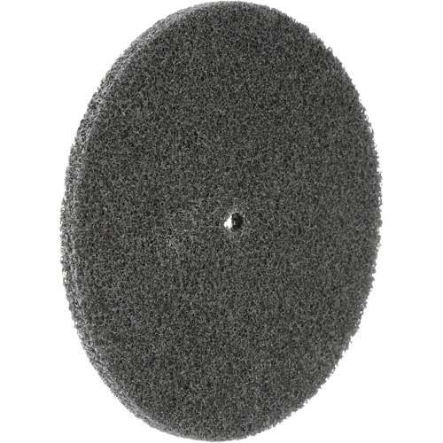 Meule unitaris&eacute;e EXL Scotch-Brite, 5" x 1/4", Arbre de 1/4", Grain de Fin, Carbure de silicium R.M.G. Prévention