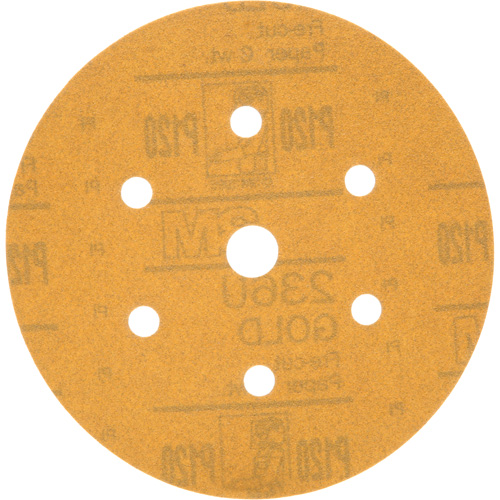 Hookit Dust-Free Sanding Disc, 6" Dia., P120 Grit, Aluminum Oxide, C-Weight R.M.G. Prévention