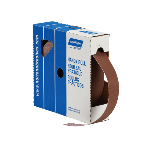 Rouleau de feuille &agrave; poncer pratique, Oxyde d'aluminium, 3" la x 150' lo, Grain P80 R.M.G. Prévention