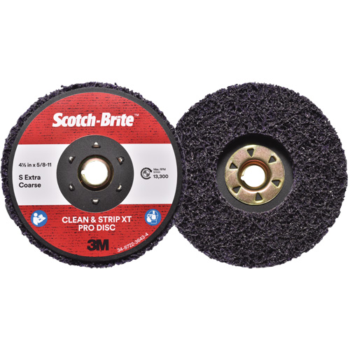 Disque  Clean and Strip  XT Pro Scotch-Brite, 4-1/2" dia., Grain Extra grossier, Carbure de silicium R.M.G. Prévention