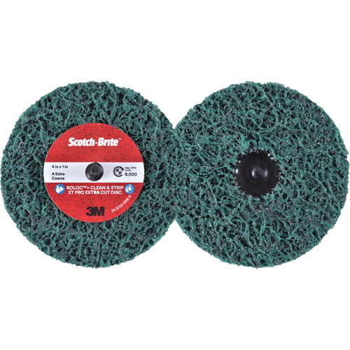Scotch-Brite Roloc+ Clean & Strip XT Pro Extra Cut Disc, 4" Dia., Extra Coarse Grit, Aluminum Oxide R.M.G. Prévention