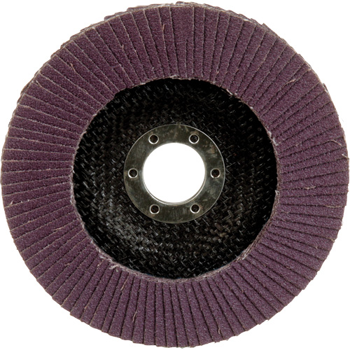 Disque &agrave; lamelles &agrave; changement rapide 769F, 5" x 7/8", Type 27, Grain 80+, C&eacute;ramique R.M.G. Prévention