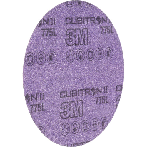 Cubitron II Hookit 775L Series Film Disc, 6" Dia., 240+ Grit, Ceramic, 3 mils R.M.G. Prévention