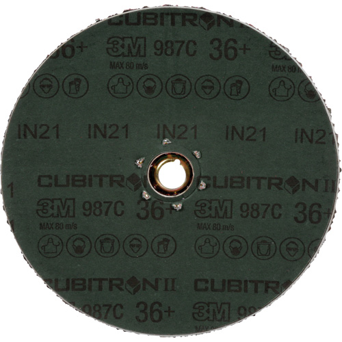 Cubitron II 987C Fibre Disc, Ceramic, 36+, 4-1/2" Dia R.M.G. Prévention