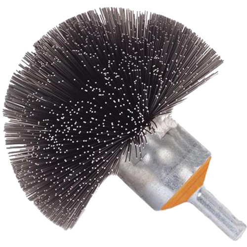Spherical Mounted Crimped Wire Brush, 1-1/2", 0.008" Fill, 1/4" Shank R.M.G. Prévention