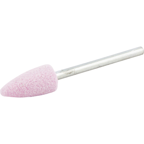 Meule mont&eacute;e vitrifi&eacute;e, B52, Oxyde d'aluminium, 3/8" dia., 3/4" lo, 80 Grain R.M.G. Prévention