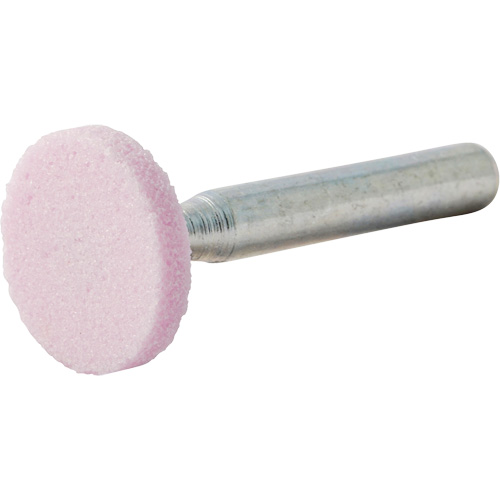 Vitrified Bond Mounted Point, W200, Aluminum Oxide, 3/4" Dia., 1/8" L, 80 Grit R.M.G. Prévention